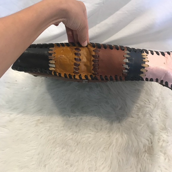 Vintage Leather Patchwork Top Handle Tote - Picture 4 of 4